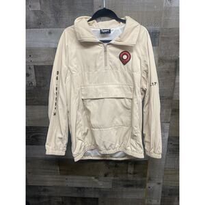 Represent Jacket SZ Large Beige 1/4 Zip‎ Here Is Holy Windbreaker